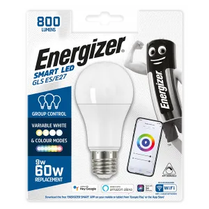 Energizer Smart S17162 9W 800lm E27 ES GLS Colour Changing