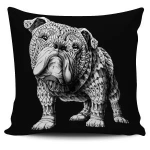 ENGLISH BULLDOG ORNATE ANIMAL PILLOW COVER