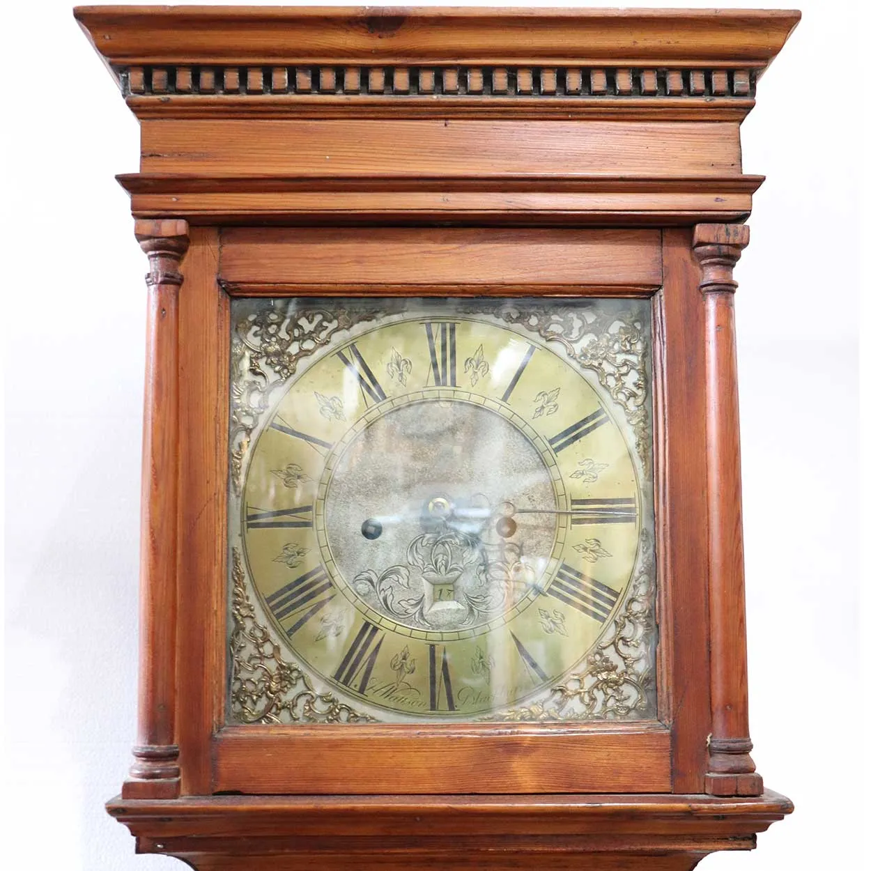 English George II Henry Wattson Blackburn Pine Tall Case Clock