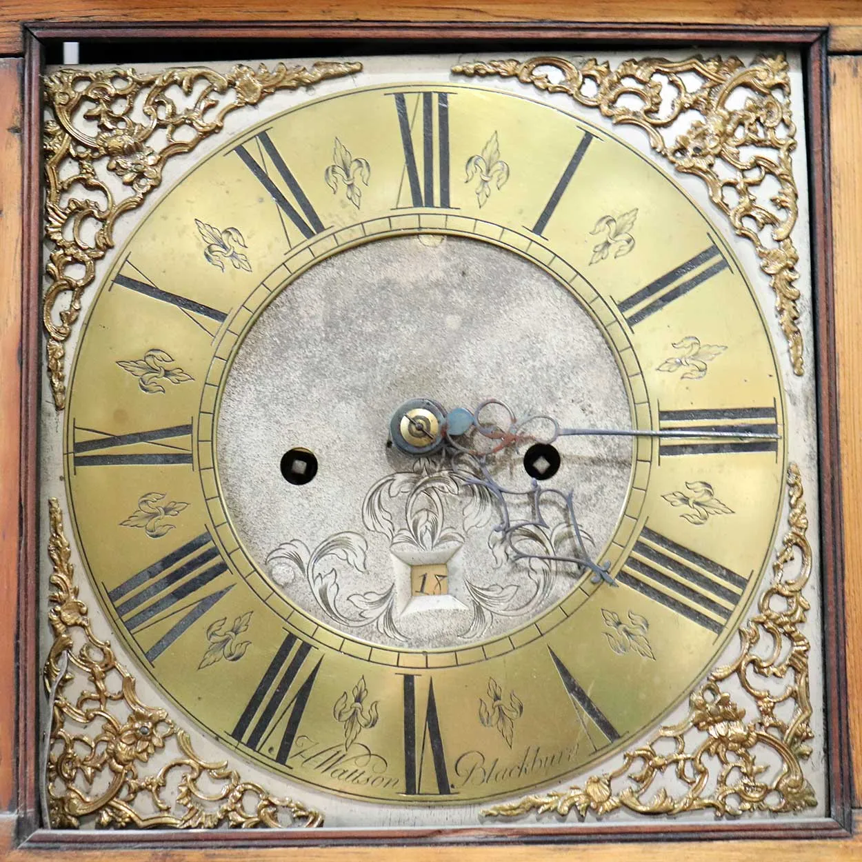 English George II Henry Wattson Blackburn Pine Tall Case Clock