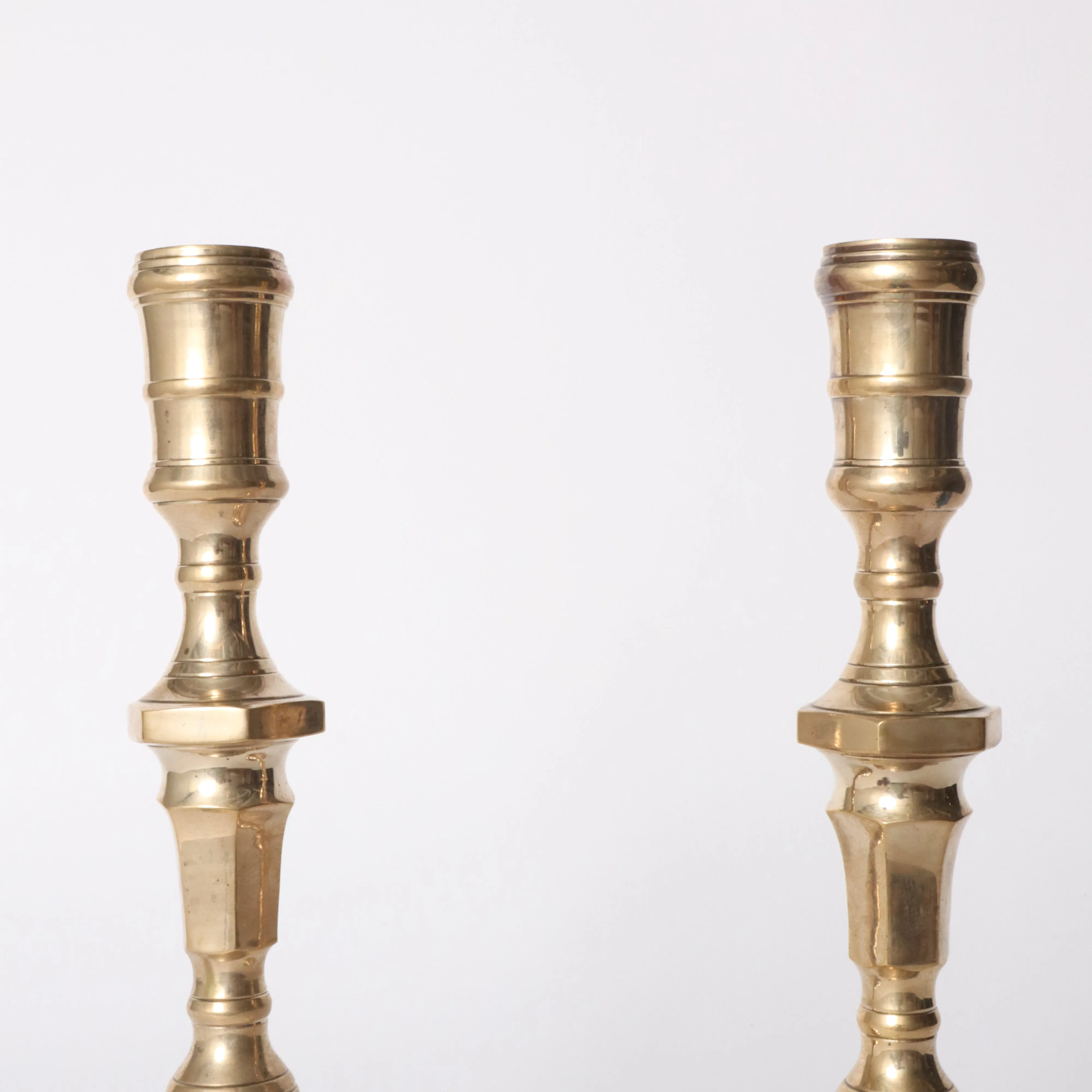 English Victorian Pair of Candle Sticks c1910