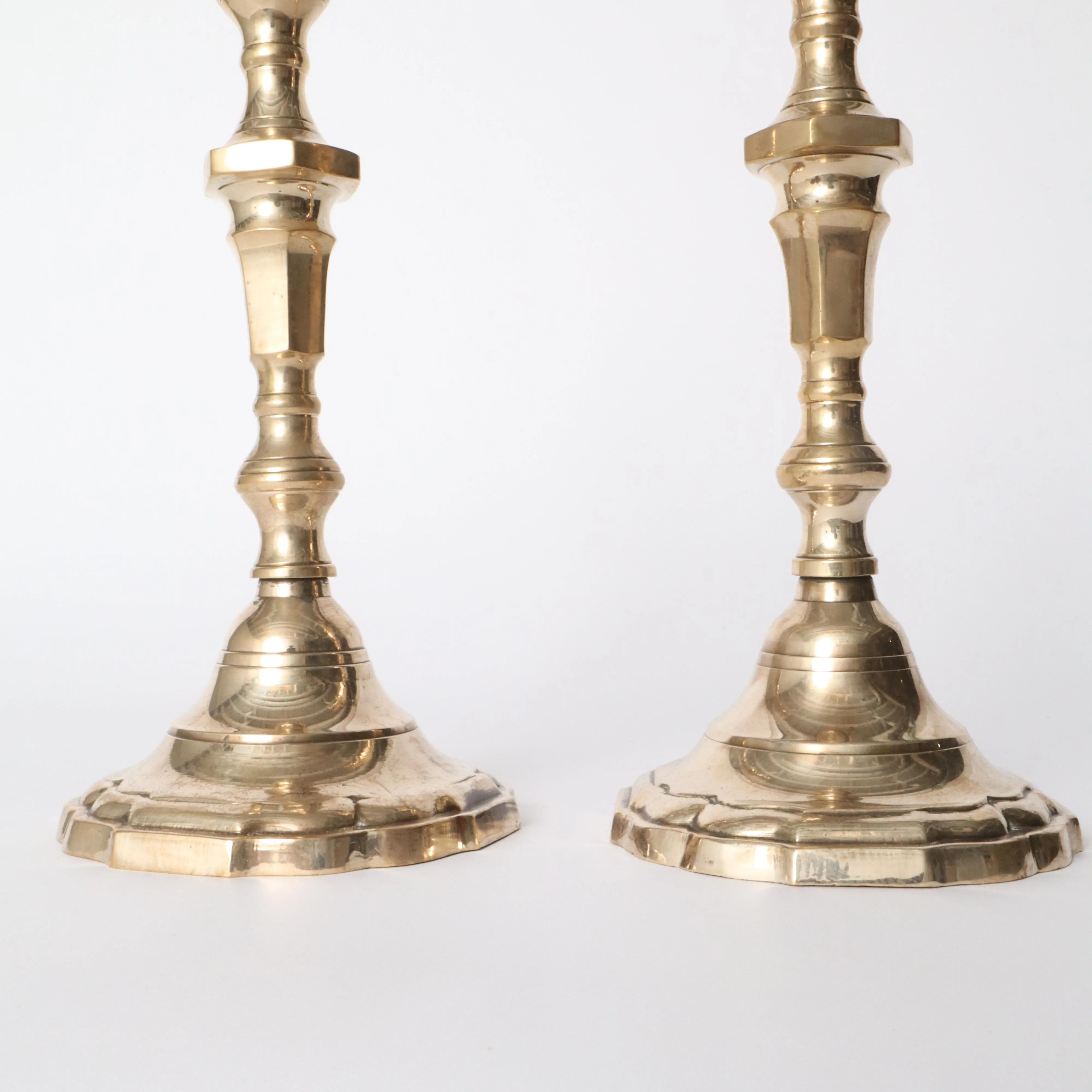 English Victorian Pair of Candle Sticks c1910