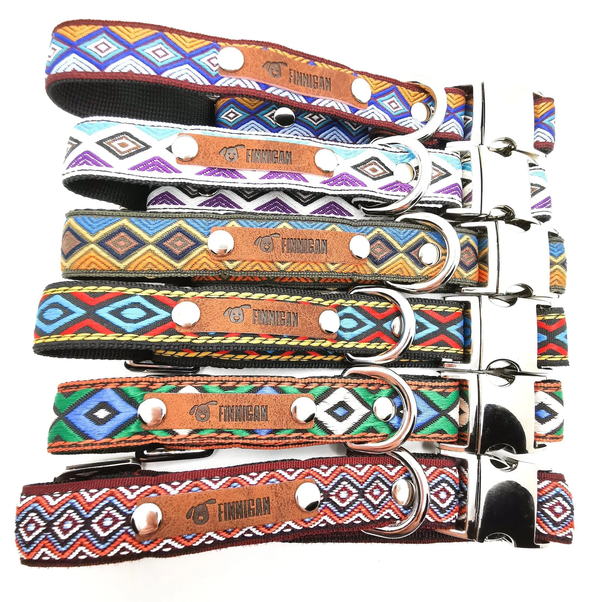 Finnigan Designer Dog Collar (Harlequin Collection) Medium