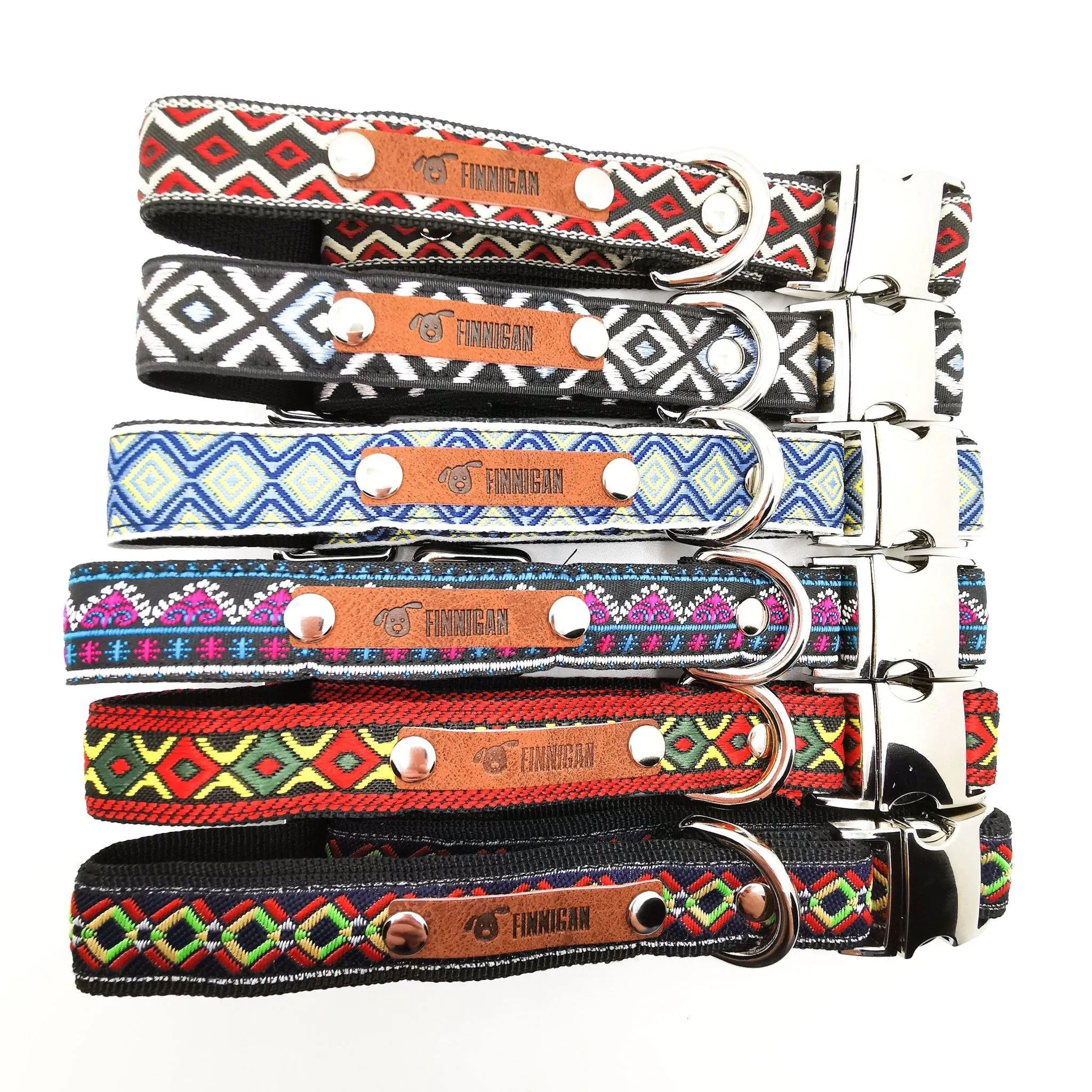 Finnigan Designer Dog Collar (Harlequin Collection) Medium