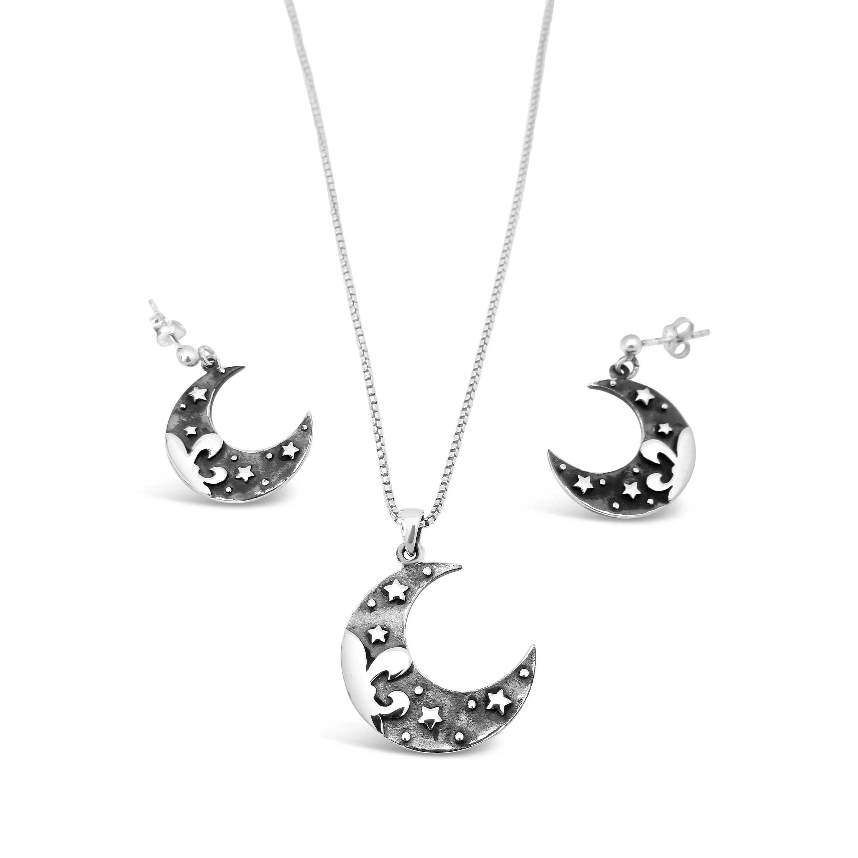 Fleur de Crescent Pendant
