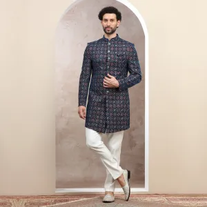 Fog Bluish Designer Sherwani