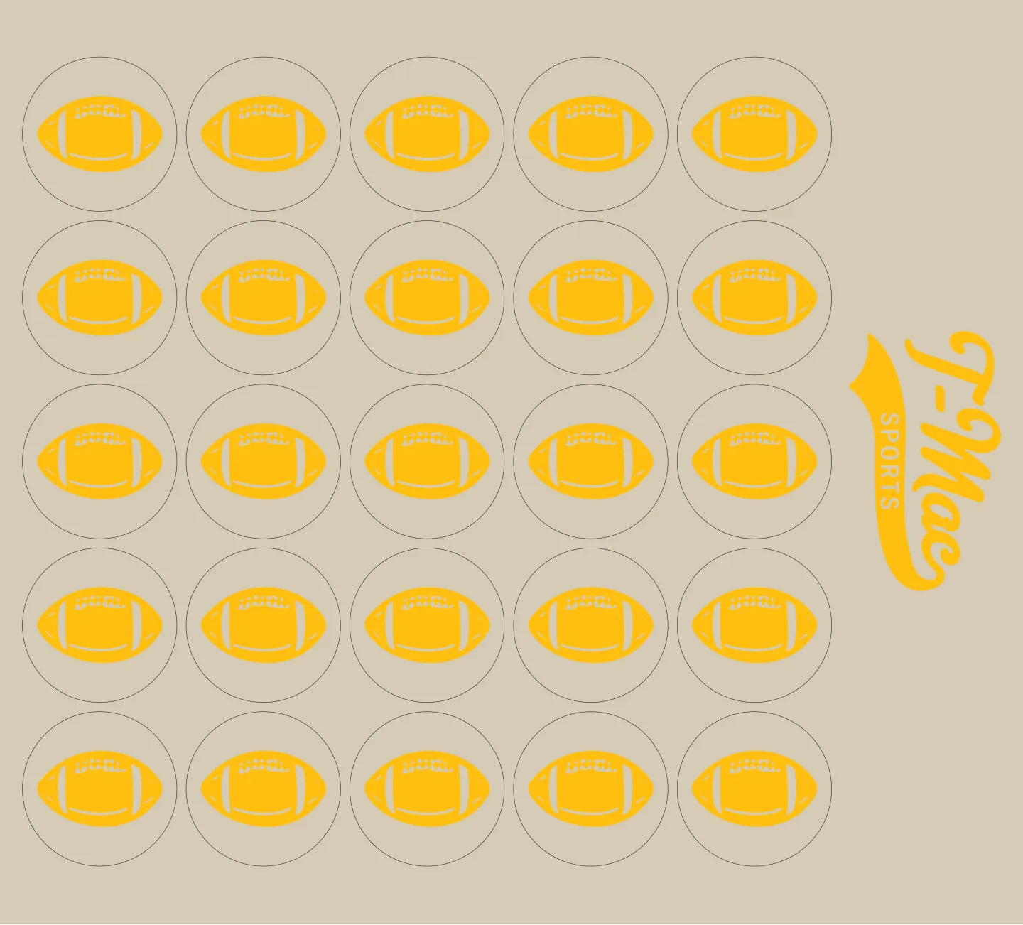 Football Mini Award Decals