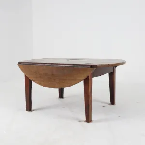 French Antique Drop Leaf Coffee Table c1870