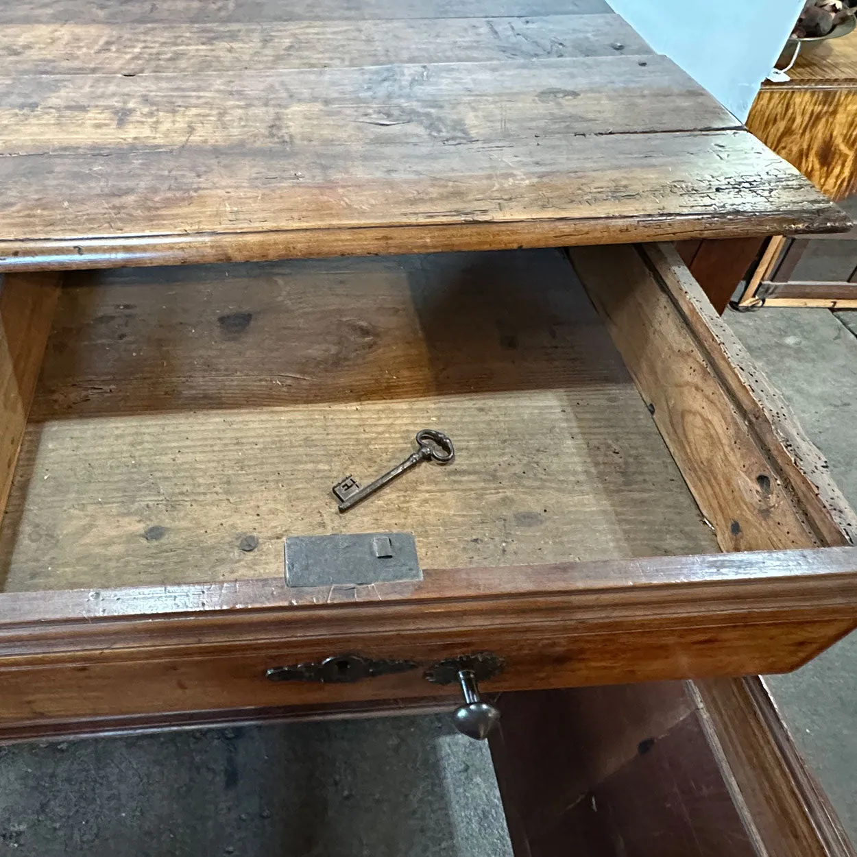 French Louis XIII Fruitwood Diamond Point Sideboard Cabinet