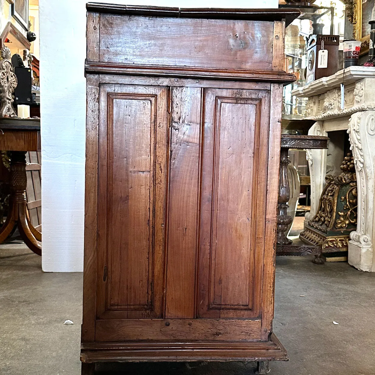 French Louis XIII Fruitwood Diamond Point Sideboard Cabinet
