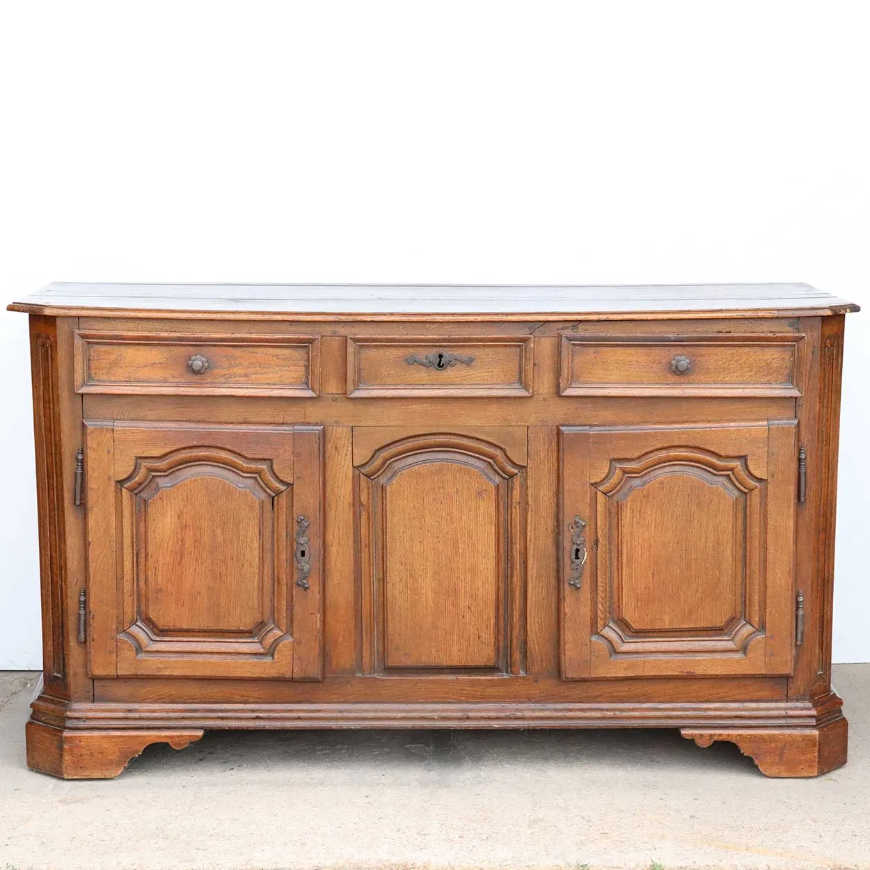 French Louis XIV Oak Enfilade Sideboard