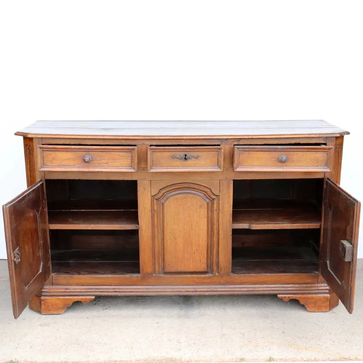 French Louis XIV Oak Enfilade Sideboard