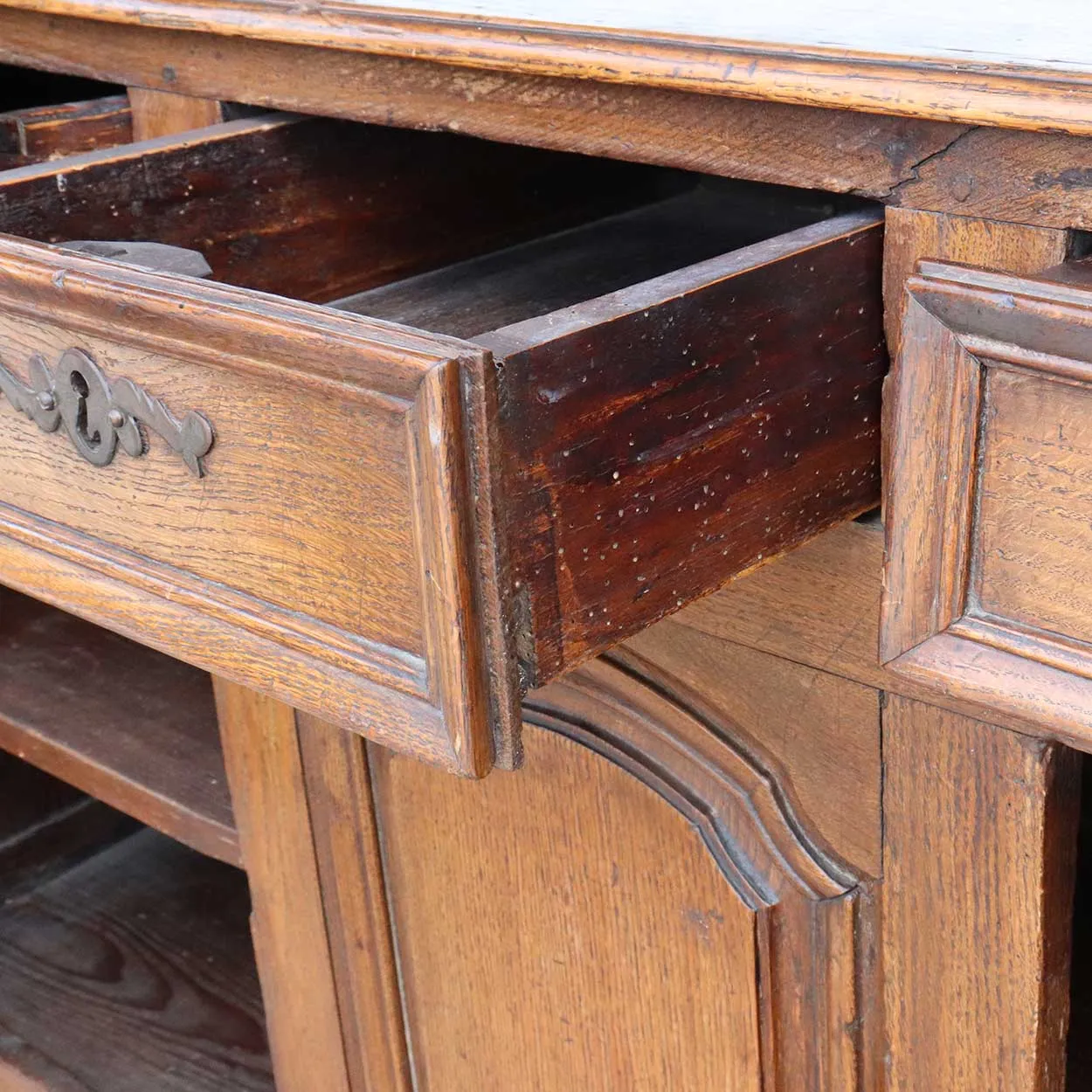 French Louis XIV Oak Enfilade Sideboard