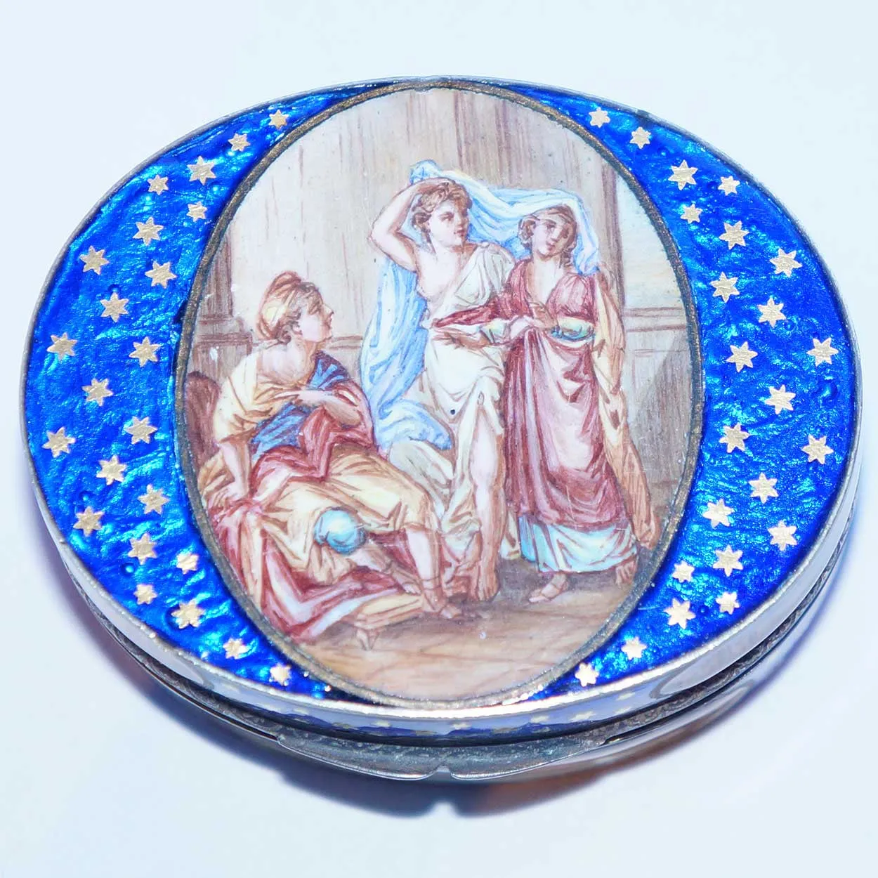 French Louis XVI Gilt Silver and Enamel Snuff Box