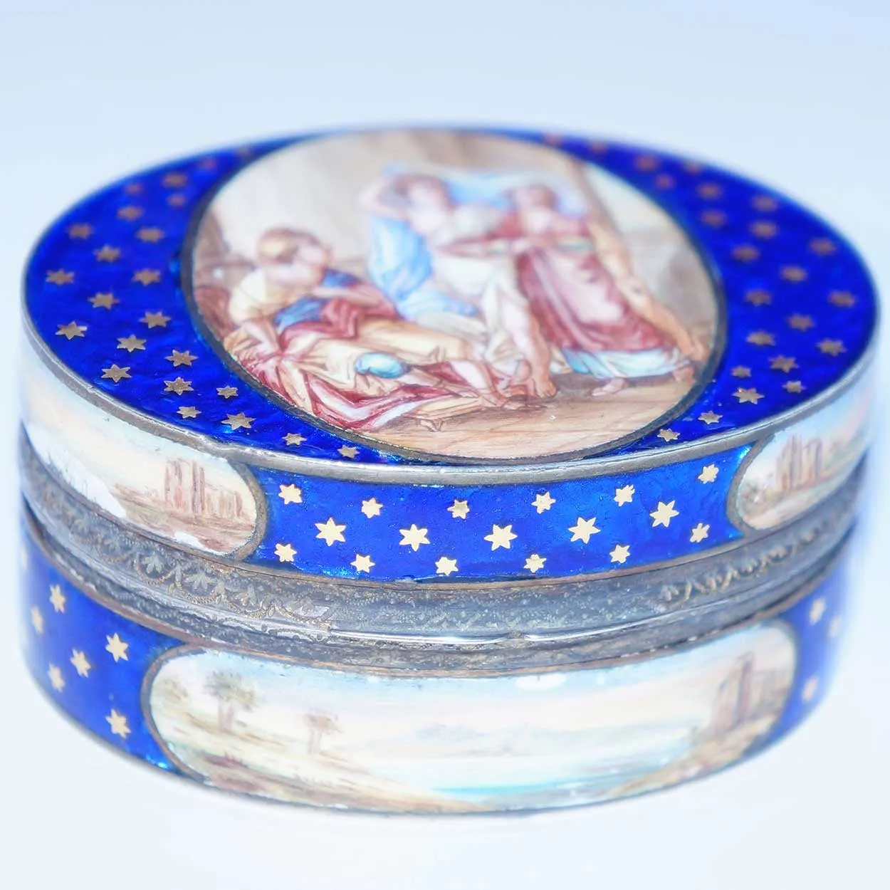 French Louis XVI Gilt Silver and Enamel Snuff Box