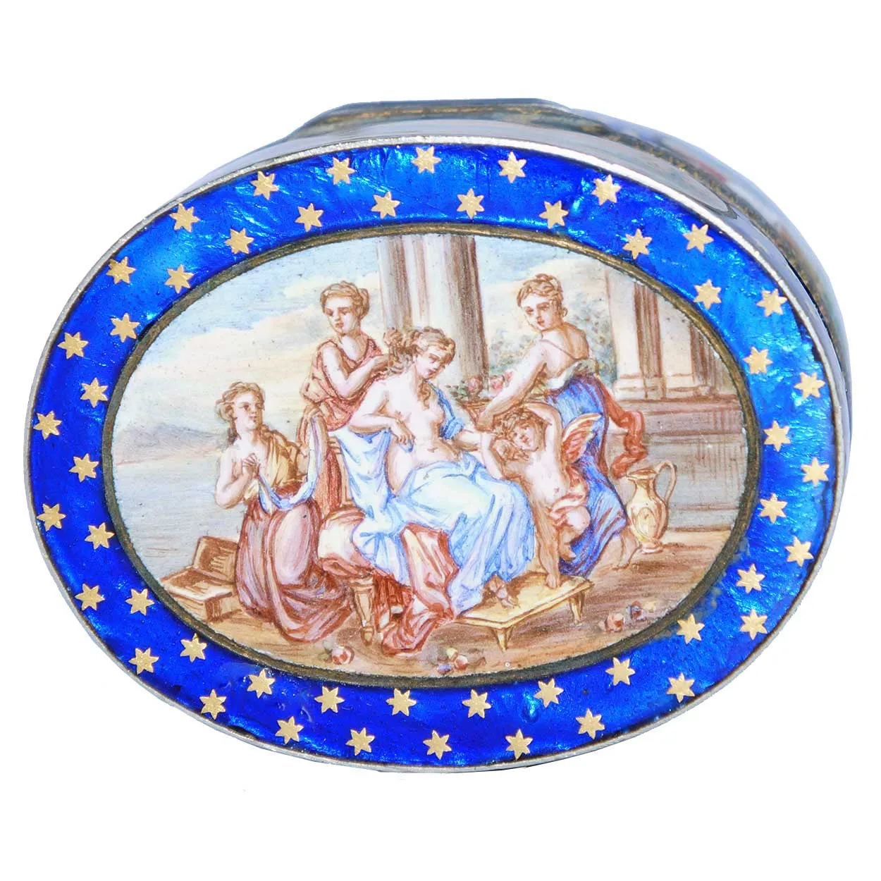 French Louis XVI Gilt Silver and Enamel Snuff Box