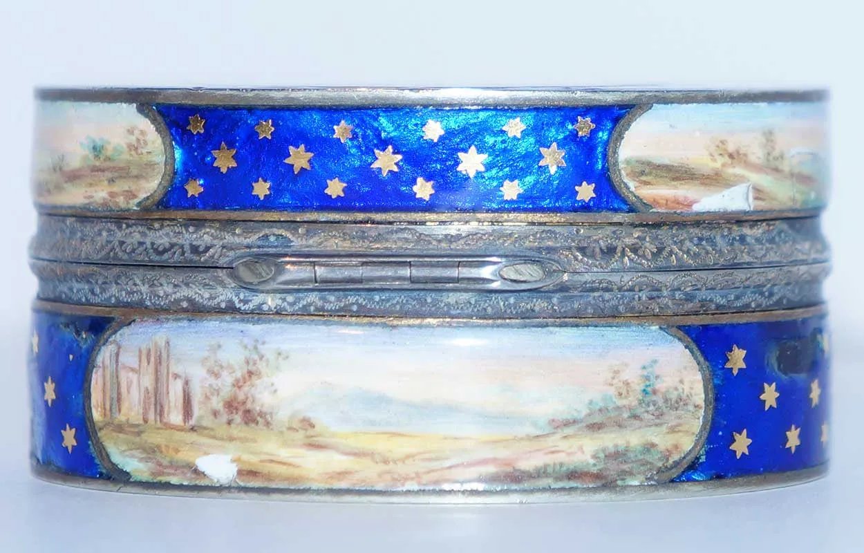 French Louis XVI Gilt Silver and Enamel Snuff Box