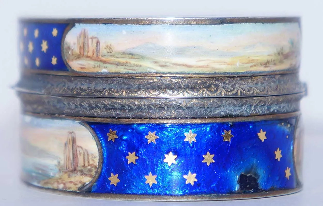 French Louis XVI Gilt Silver and Enamel Snuff Box