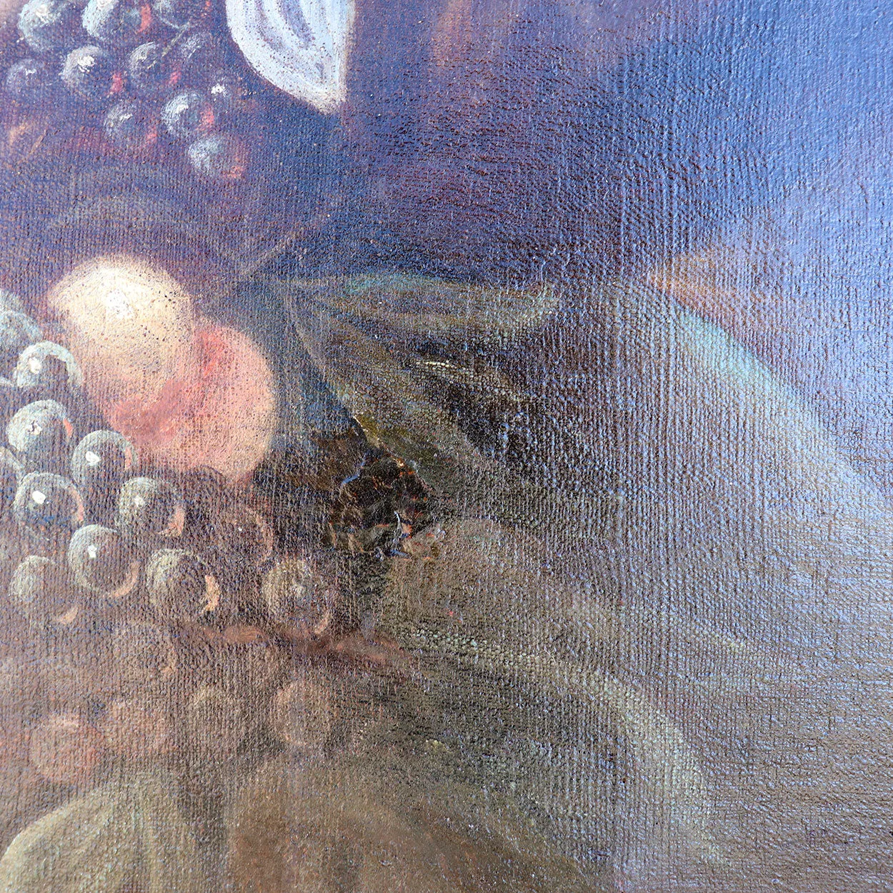 French School Rococo Oil on Canvas Painting, Les Vendanges (The Grape Harvest)