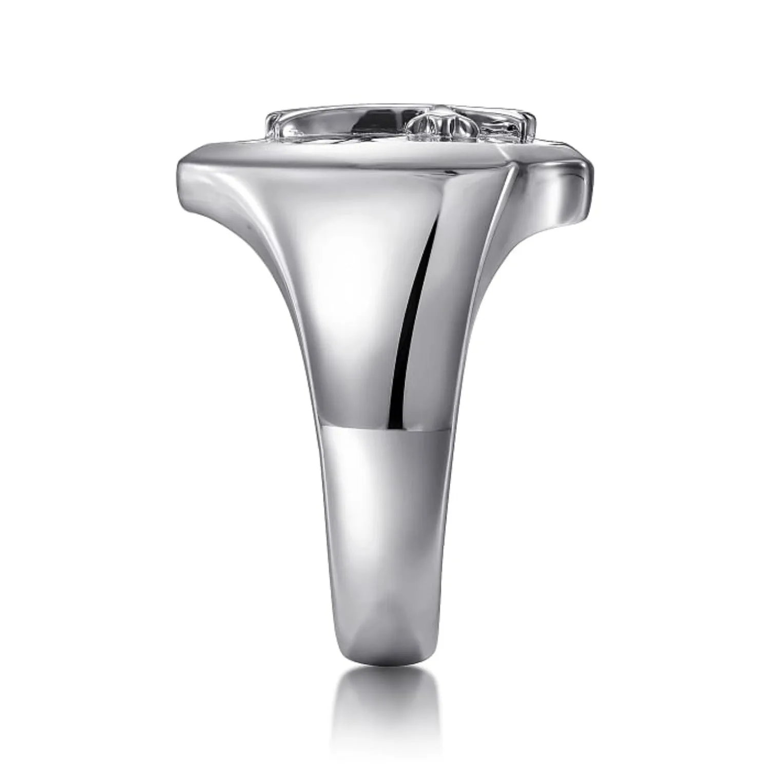 Gabriel & Co. Ornate Cross Signet Ring