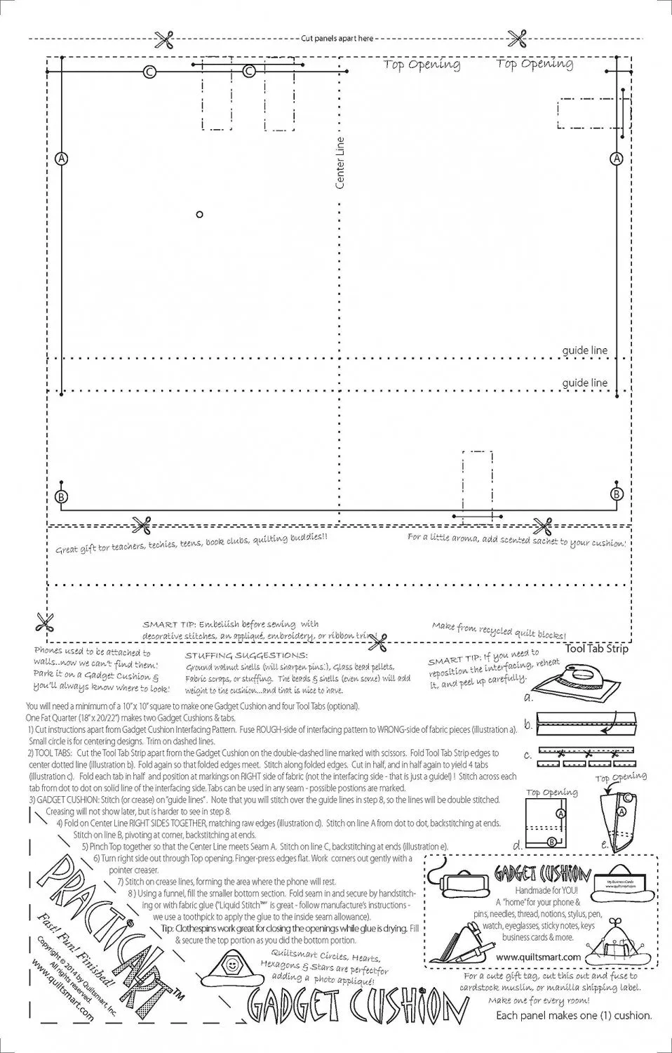 Gadget Cushion Printed Interfacing Panel