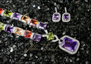 Gatsby American Diamond Necklace Set