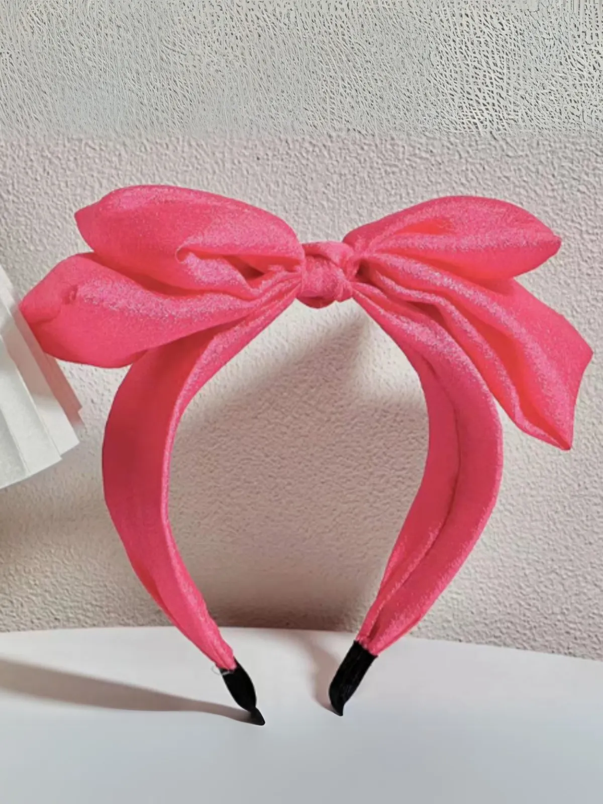Girls Elegant Hot Pink Bow Headband