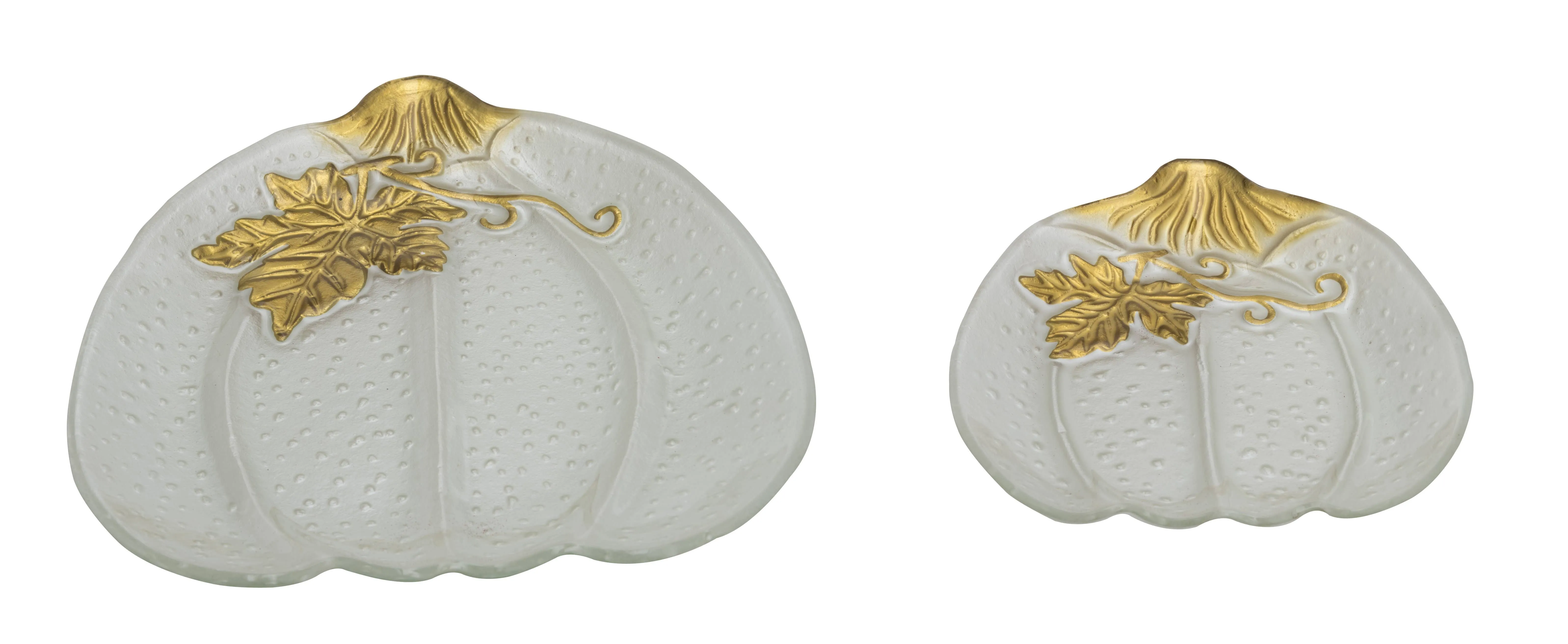 Glass Harvest Fused Elegant Pumpkin Plate