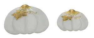 Glass Harvest Fused Elegant Pumpkin Plate