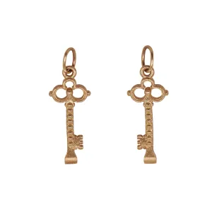 Gold Ornate Key Charm