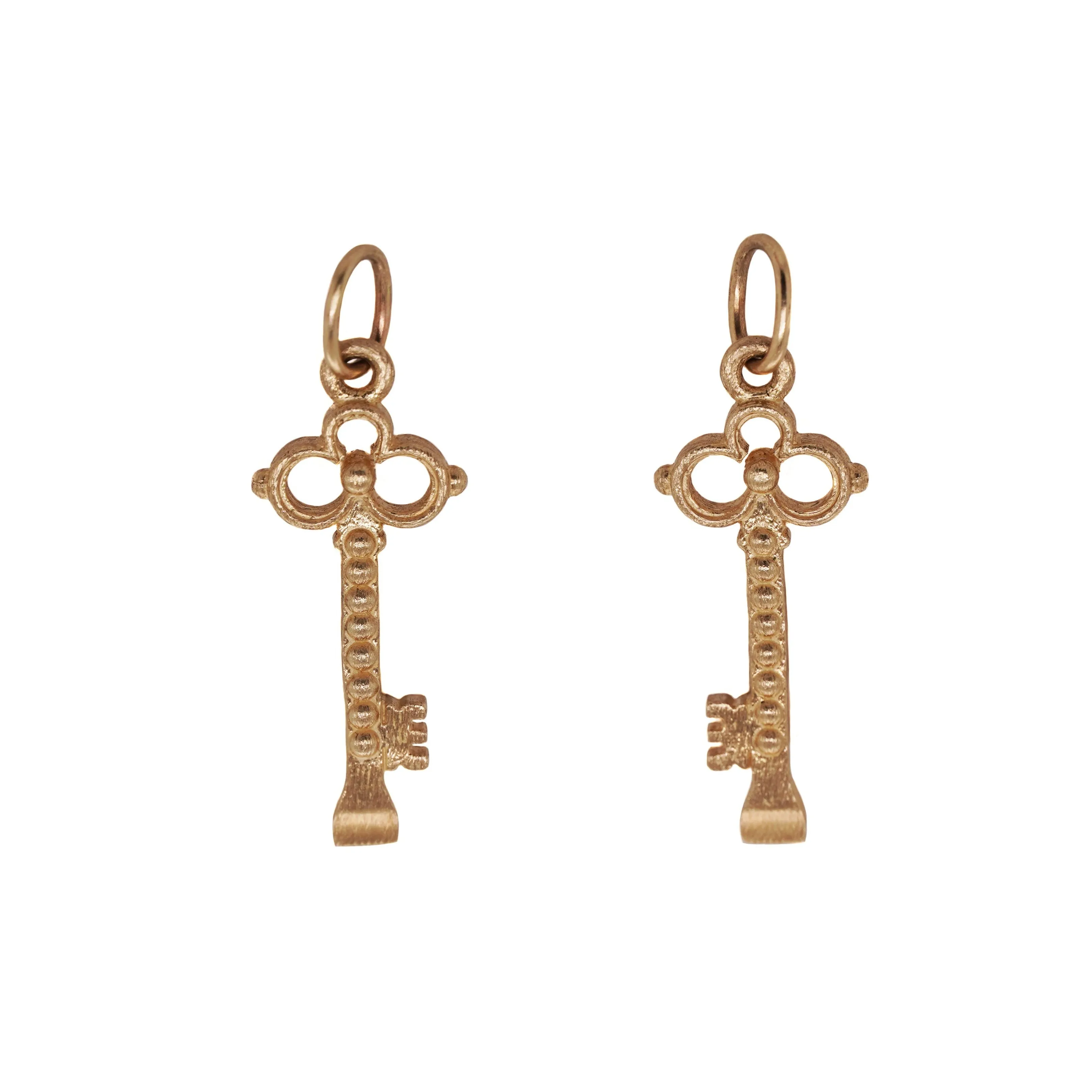 Gold Ornate Key Charm