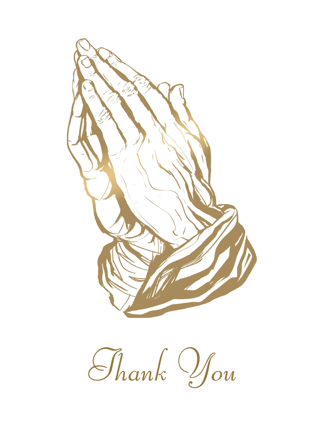 Grace Series Praying Hands Acknowledgement Card- STGR100-AK