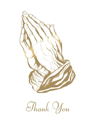 Grace Series Praying Hands Acknowledgement Card- STGR100-AK