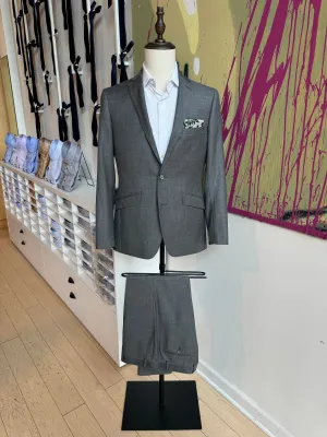 Gray Sharkskin Premium Italian Suit