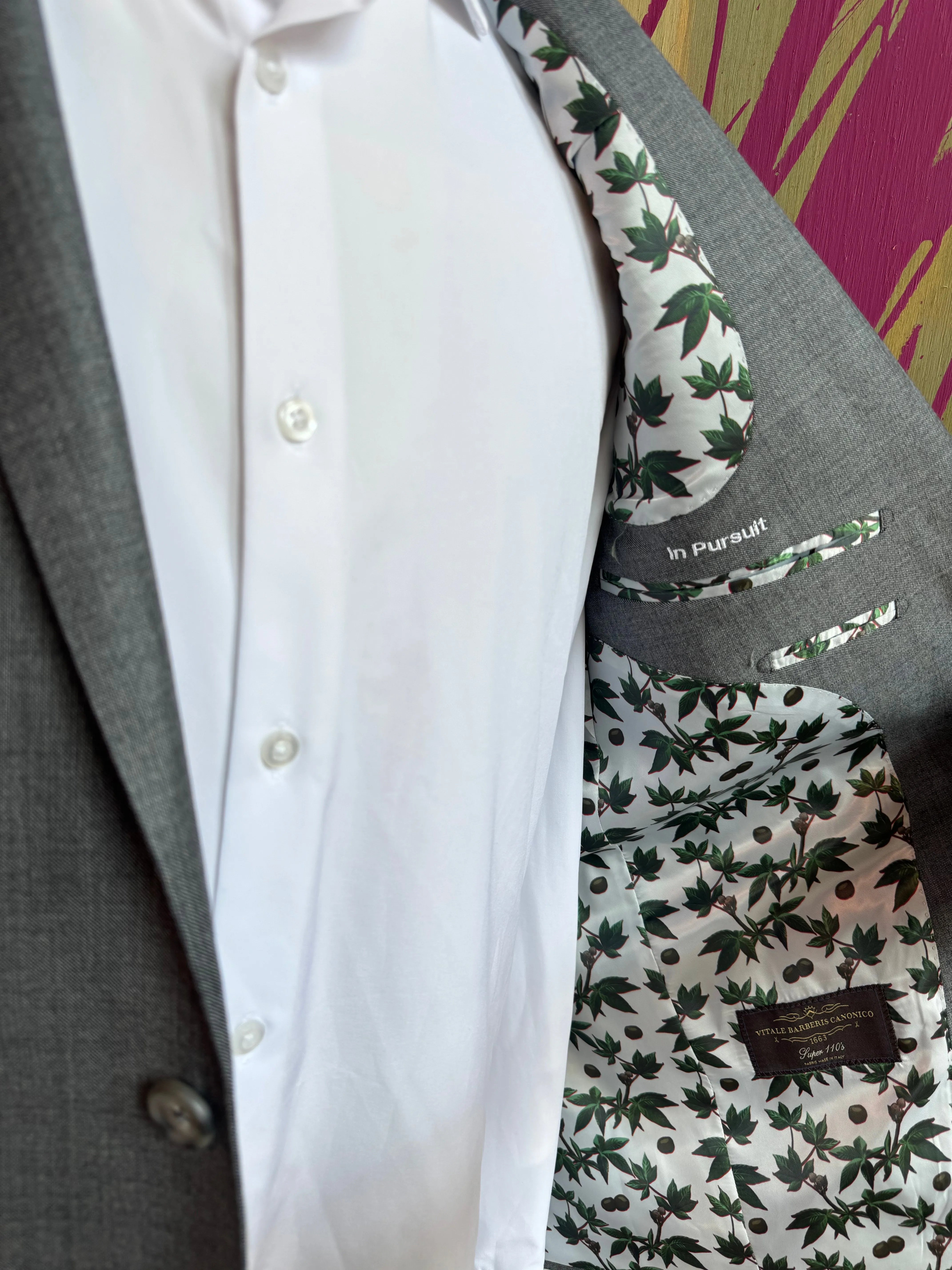 Gray Sharkskin Premium Italian Suit