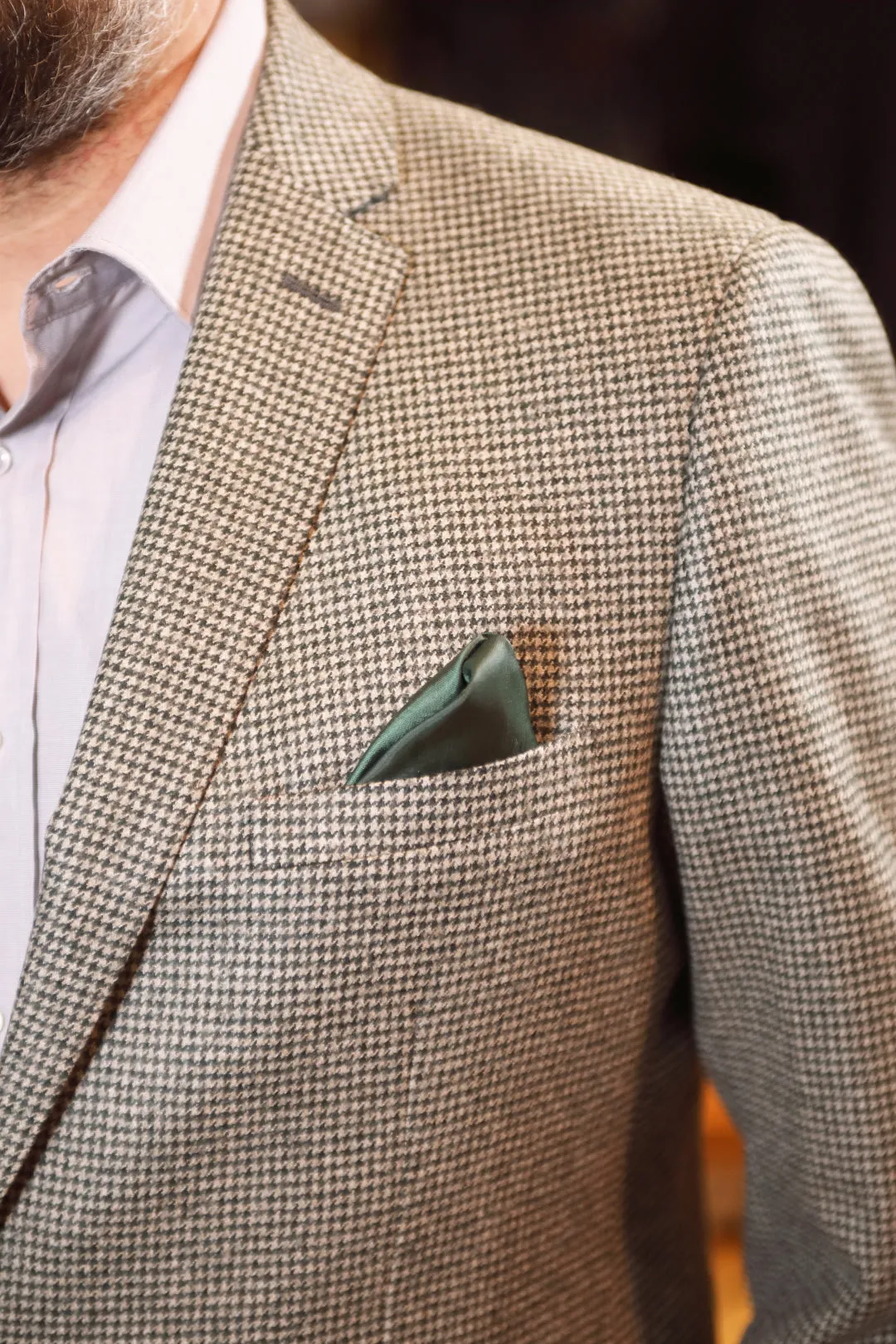Green & Cream Houndstooth Premium Suit