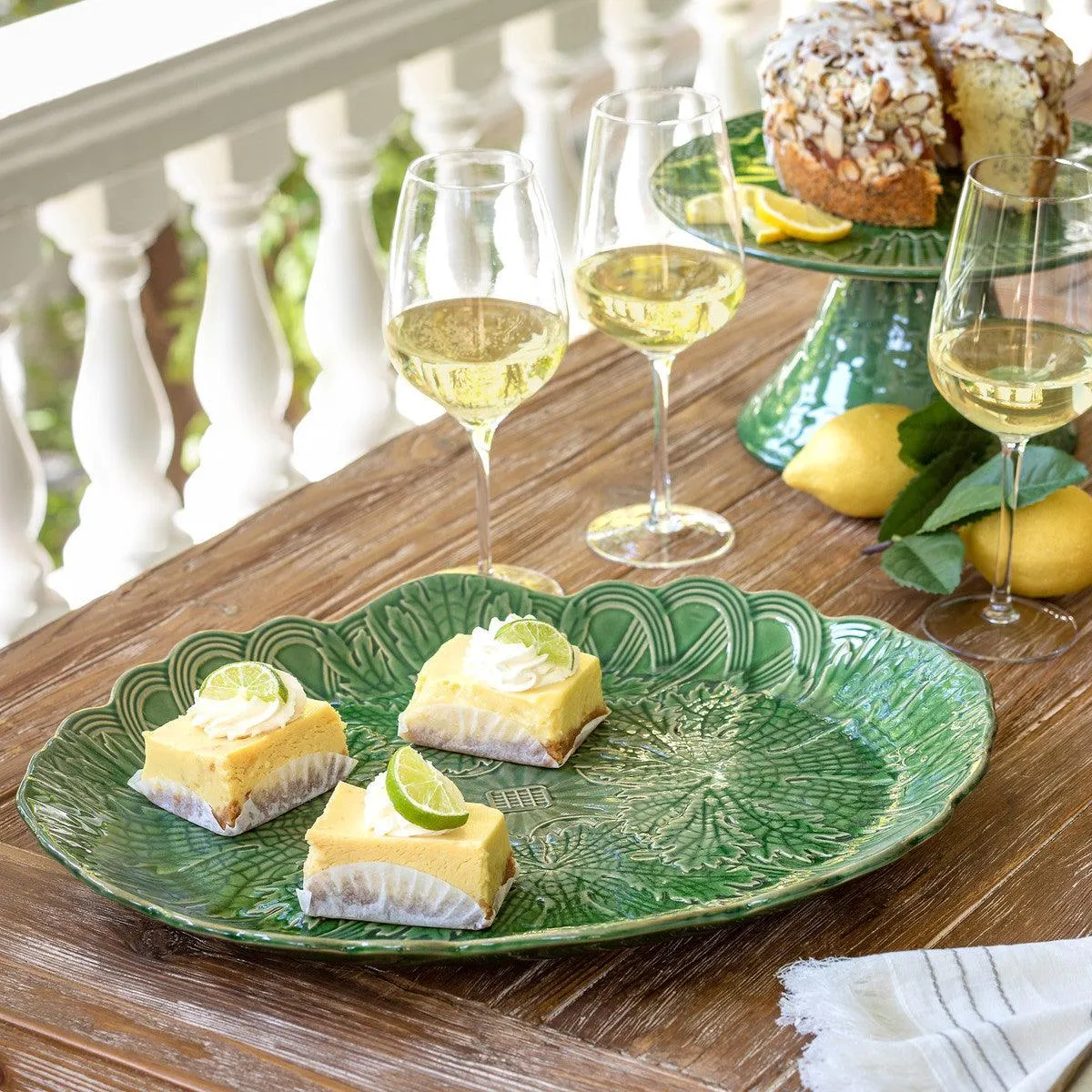 Green Glazed Serving Plate