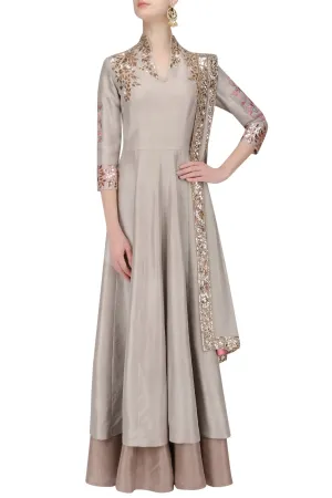 Grey Color Designer Plazzo Suit