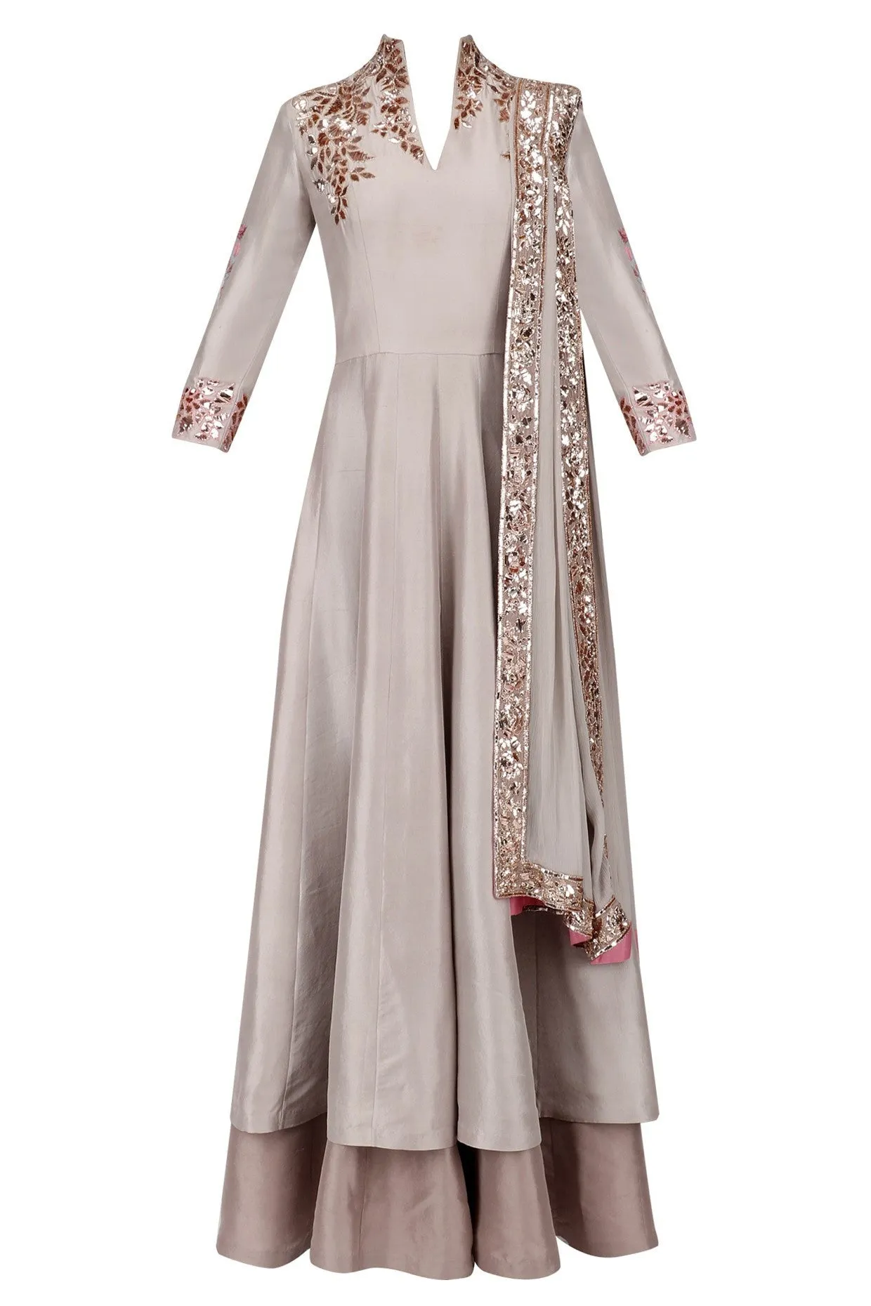 Grey Color Designer Plazzo Suit
