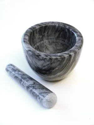 Grey Marble Mortar & Pestle