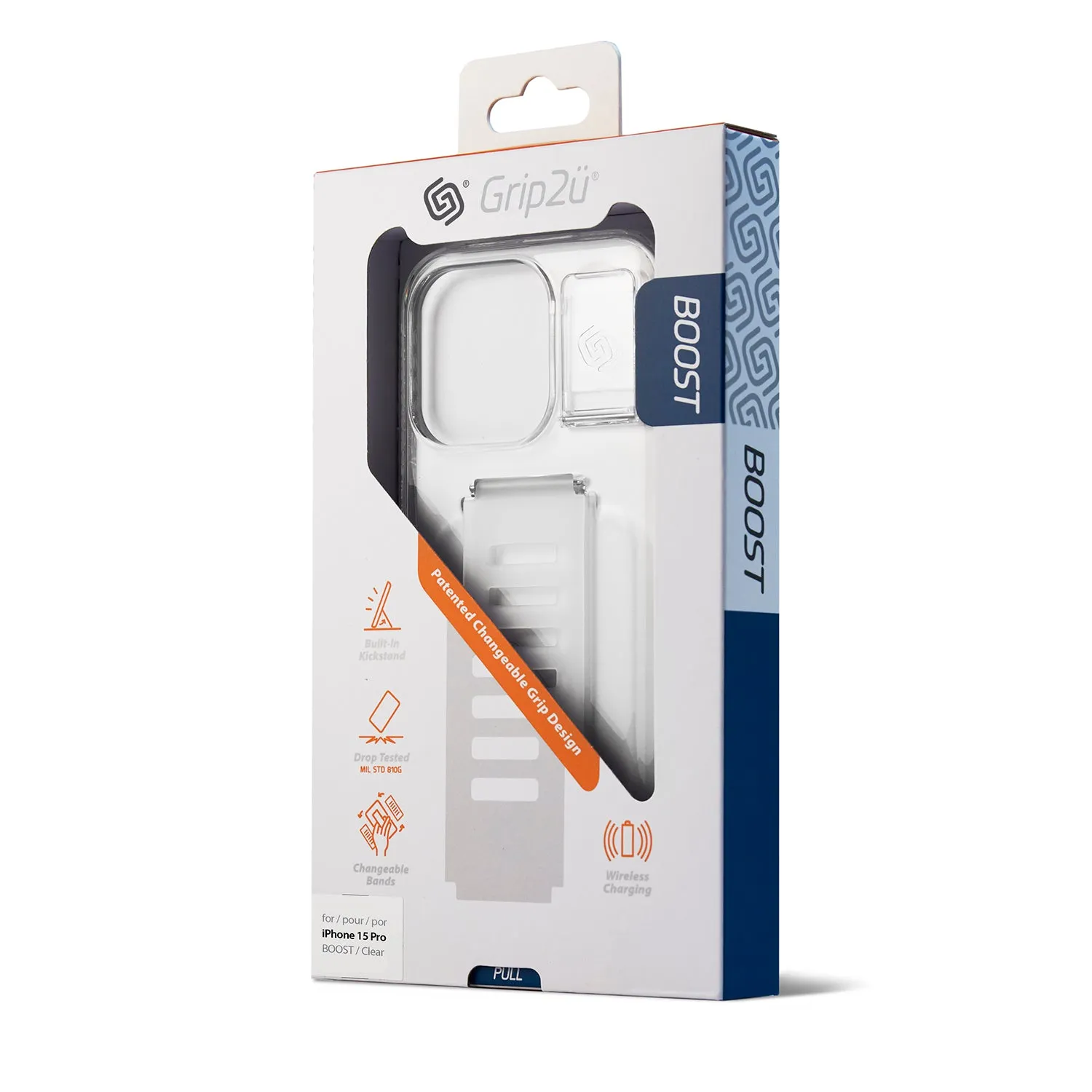 Grip2ü | グリップトゥーユー　BOOST Kickstand - Clear (iPhone15Pro)