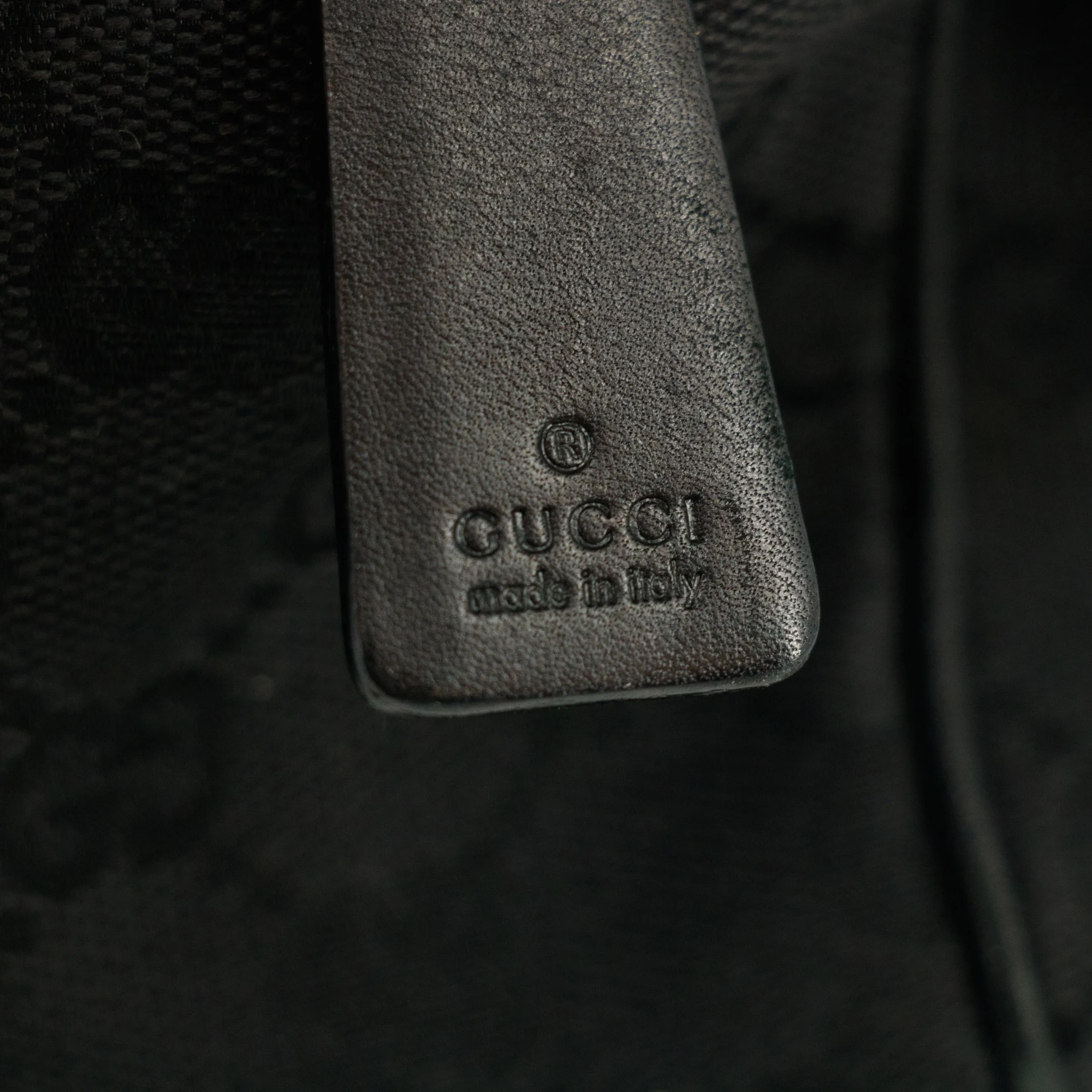 Gucci Black GG Canvas x Leather Shoulder Bag #2942