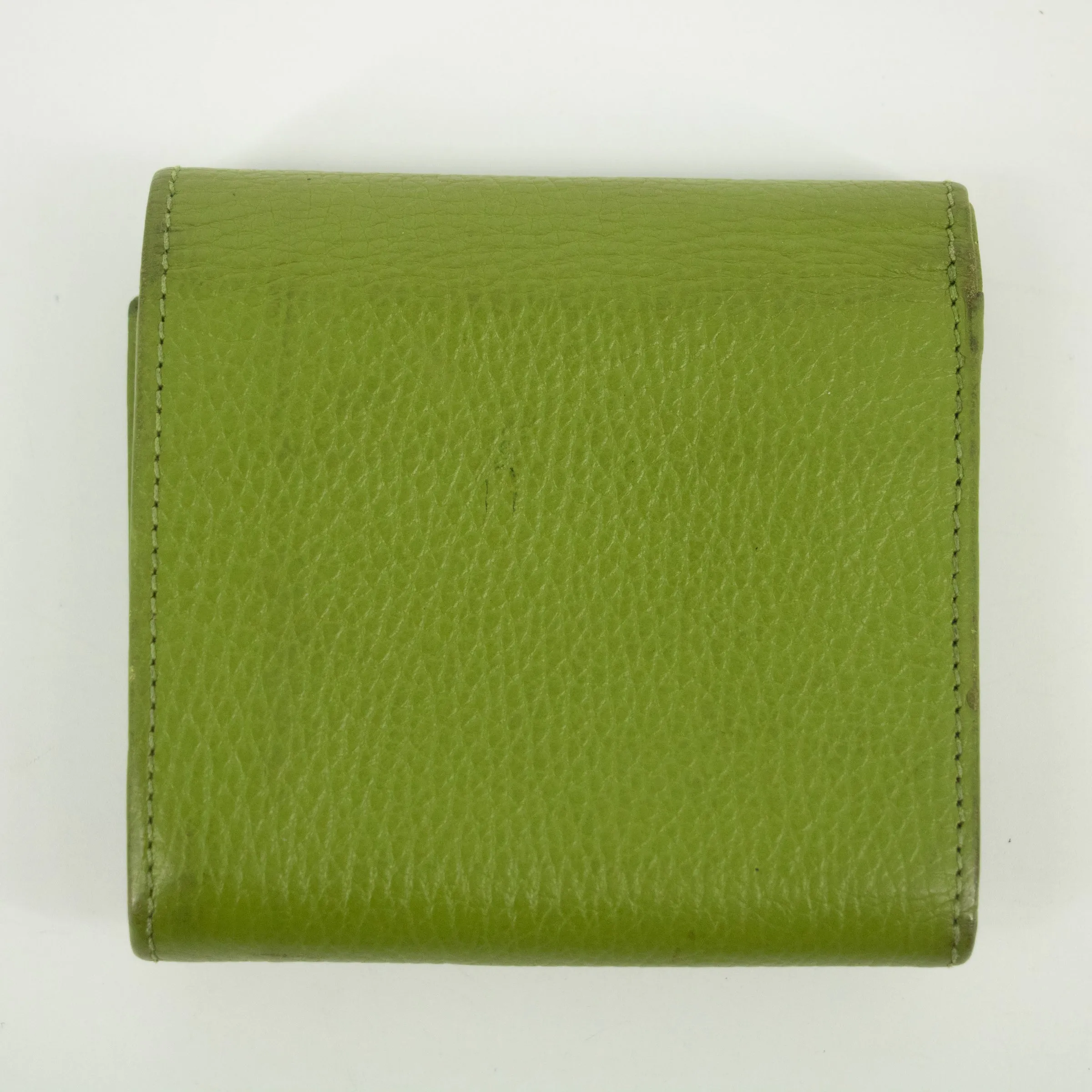 Gucci Mint Green Leather GG Marmont Mini Wallet #2364