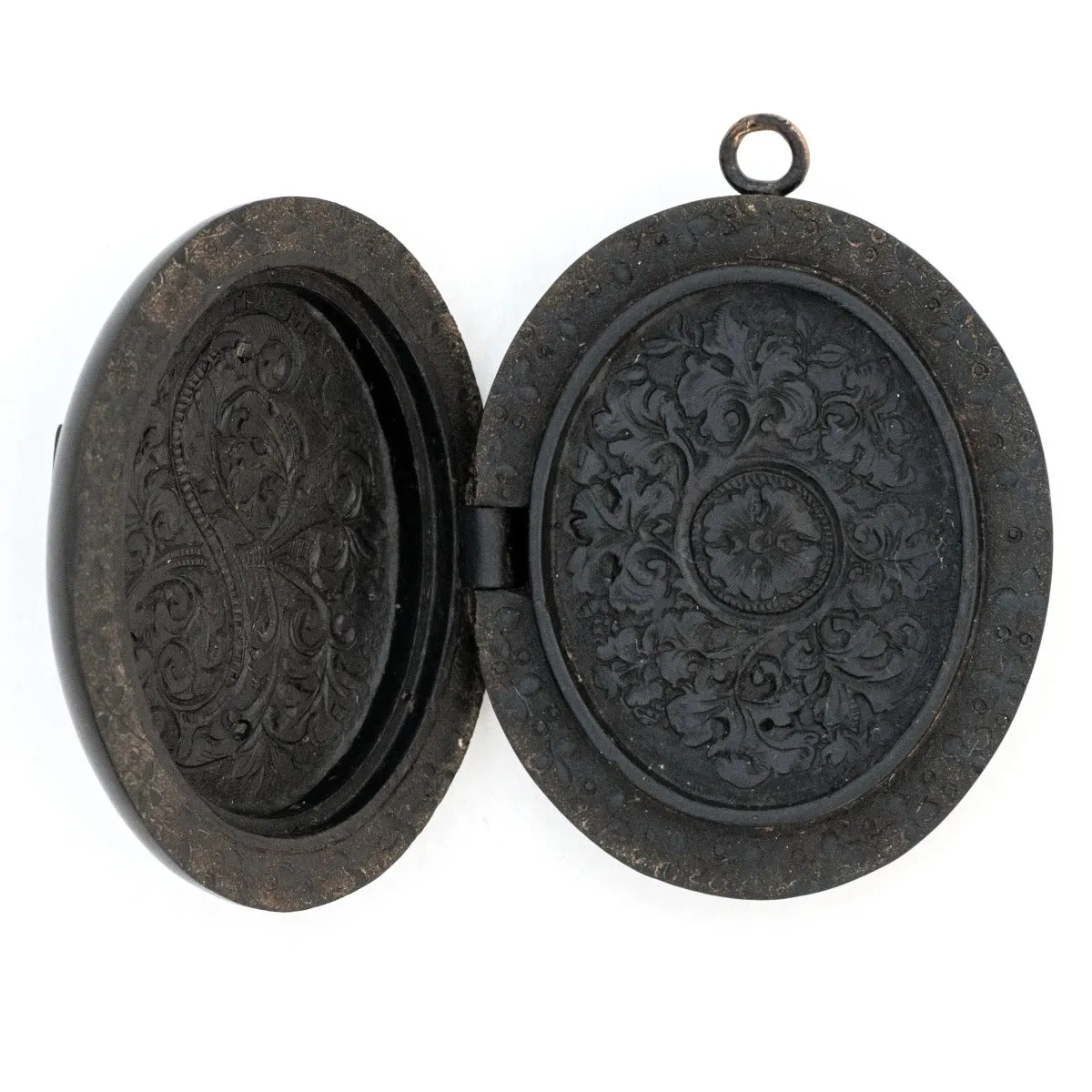 Gutta Percha Cross Antique Locket