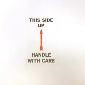 Handle w/ Care Self Adhesive Label (50/Pack)