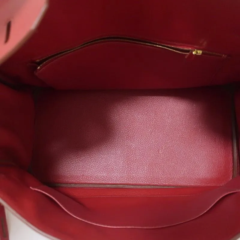 HERMES BIRKIN 35CM ROUGE GARANCE TOGO LEATHER GOLD HARDWARE 2008