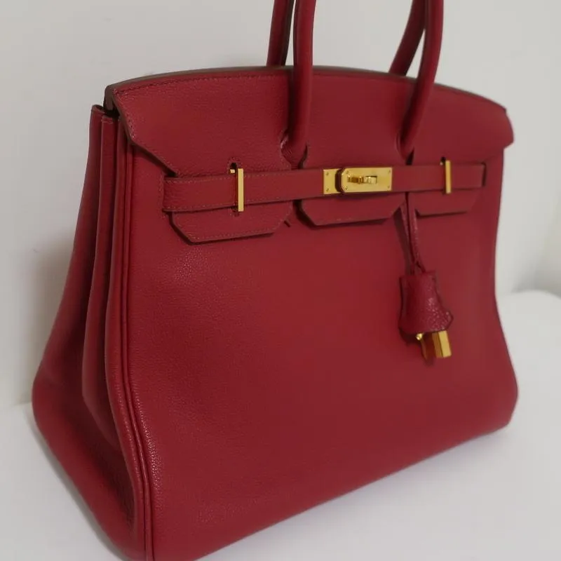 HERMES BIRKIN 35CM ROUGE GARANCE TOGO LEATHER GOLD HARDWARE 2008