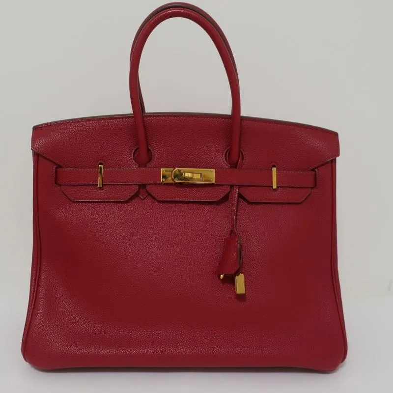 HERMES BIRKIN 35CM ROUGE GARANCE TOGO LEATHER GOLD HARDWARE 2008