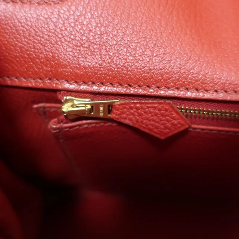 HERMES BIRKIN 35CM ROUGE GARANCE TOGO LEATHER GOLD HARDWARE 2008