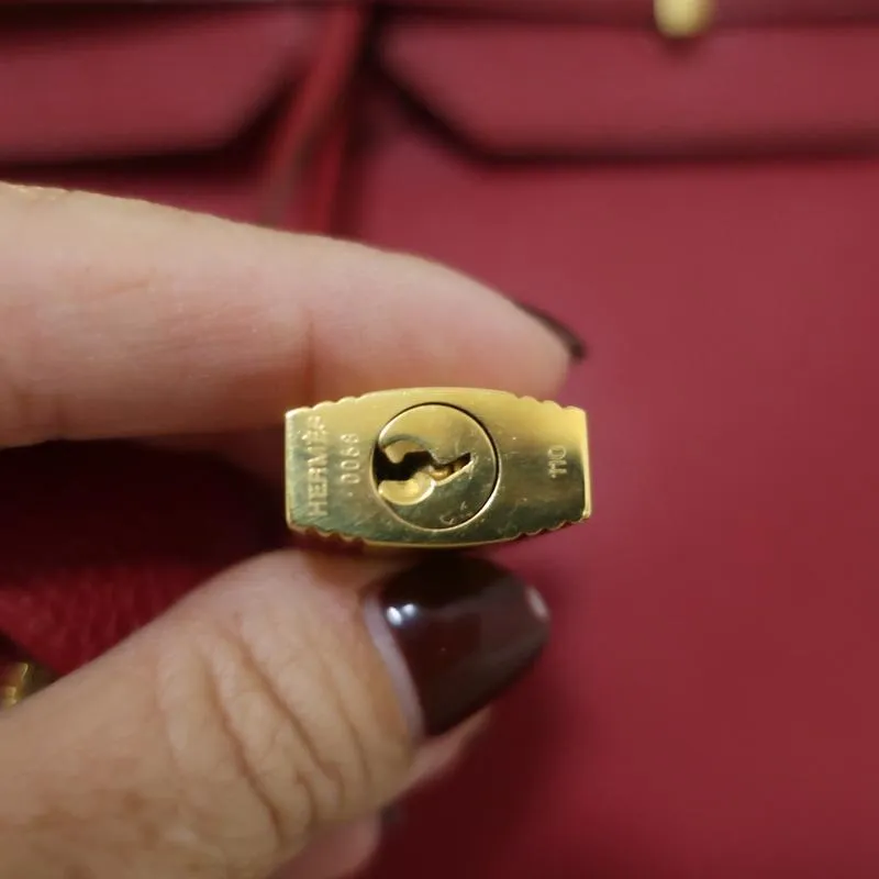 HERMES BIRKIN 35CM ROUGE GARANCE TOGO LEATHER GOLD HARDWARE 2008